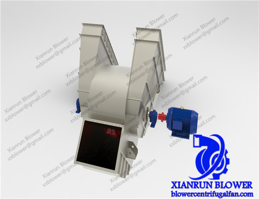 مروحة طرد مركزي ذات مدخل مزدوج منخفضة الضوضاء إلى الأمام منحنية 5KW-350KW