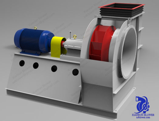 مروحة طرد مركزي صناعية بتصميم منحني للخلف لتدفق الهواء في تطبيقات توليد الطاقة بالأسمنت وجمع الغبار