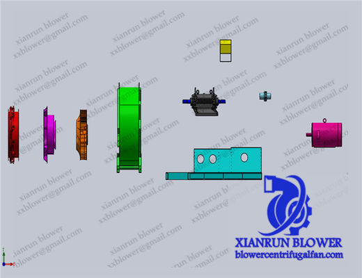 مروحة شعاعية مركزية قابلة للتخصيص لمتطلبات صناعية محددة مروحة صناعية مروحة متكشفة متخلفة صناعية