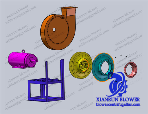 3000Pa -25425Pa مخصص الصناعية مروحة منفاخ تصميم الرسومات قوة ملموسة